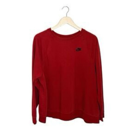 NIKE | Red Crewneck Sweater Soft Knit Casual - Picture 2 of 10